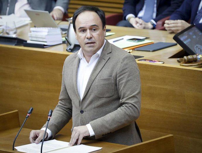 Archivo - Arxiu - El secretari general del PPCV i síndic 'popular' en Les Corts, Juanfran Pérez Llorca, en imatge d'arxiu