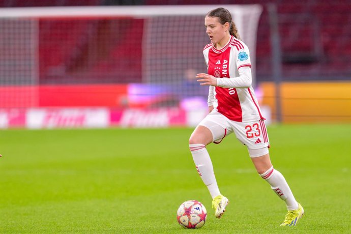 Archivo - Lotte Keukelaar of AFC Ajax during the UEFA Women's Champions League, Group C football match between AFC Ajax and AS Roma on January 30, 2024 at Sportpark De Toekomst in Amsterdam-Duivendrecht, Netherlands - Photo Jan Mulder / Orange Pictures / 