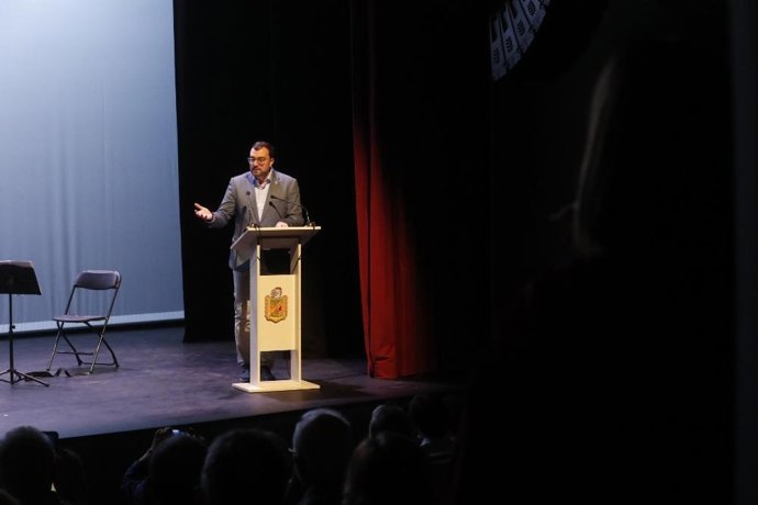 El presidente del Principado, Adrián Barbón, durante la nauguración del Centro Cultural de Grado