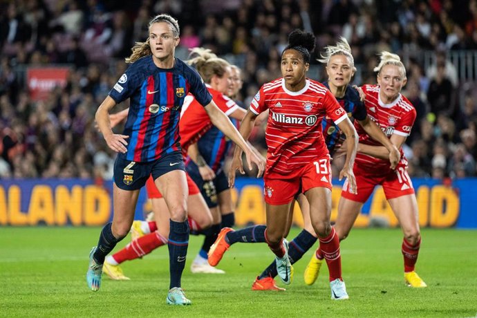Archivo - Imagen de un FC Barcelona-Bayern de la Champions Femenina 22-23