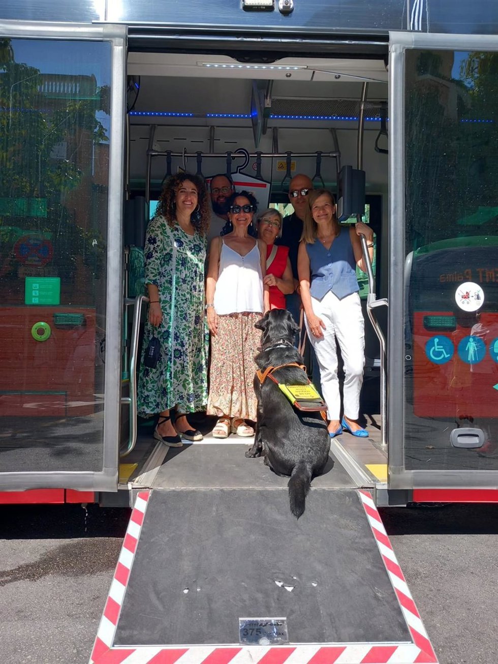 El Govern implementa un nuevo sistema de megafonía en los buses TIB para personas con discapacidad visual
