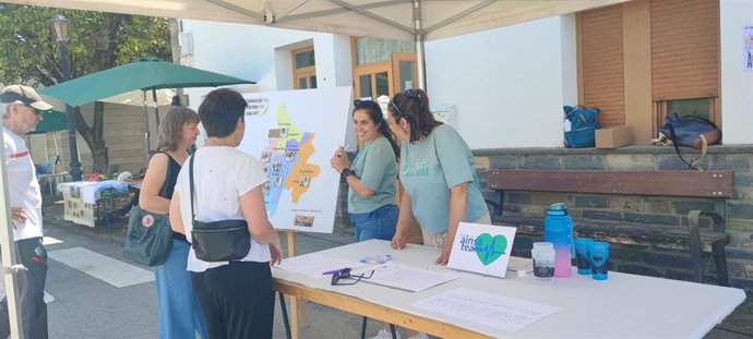 Mapa de Activos en Salud con el que el área participó en la última Feria de la Salud celebrada en el Sobrarbe.