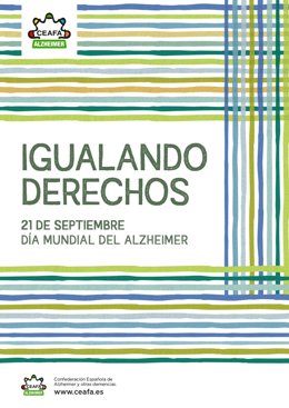 Cartel de la campaña de CEAFA por el Día Mundial del Alzheimer.