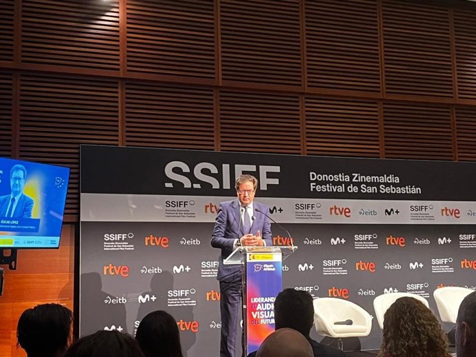 El ministro durante su participación en la tercera edición de las jornadas que organiza su ministerio en colaboración con el Festival Internacional de Cine de San Sebastián.