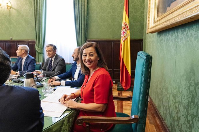 Archivo - La presidenta del Congreso, Francina Armengol, durante una reunión de la Junta de Portavoces en el Congreso de los Diputados.