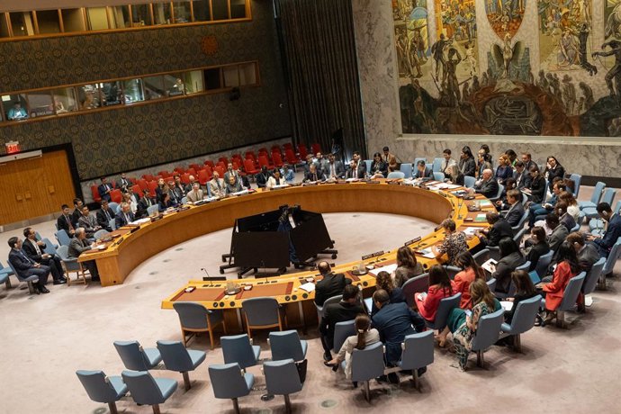 19 de setembro de 2025, Nova York, Nova York, Estados Unidos: Reunião do Conselho de Segurança sobre Não Proliferação, quando o Conselho votou o projeto de resolução para manter a suspensão das sanções ao Irã na sede da ONU em Nova York, NY, em 19 de sete