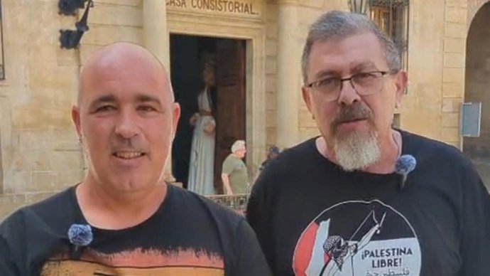 Los consejeros de CHA en la comarca de Bajo Aragón-Caspe / Baix Aragó-Casp Rafael Lumbreras y Rafael Guardia