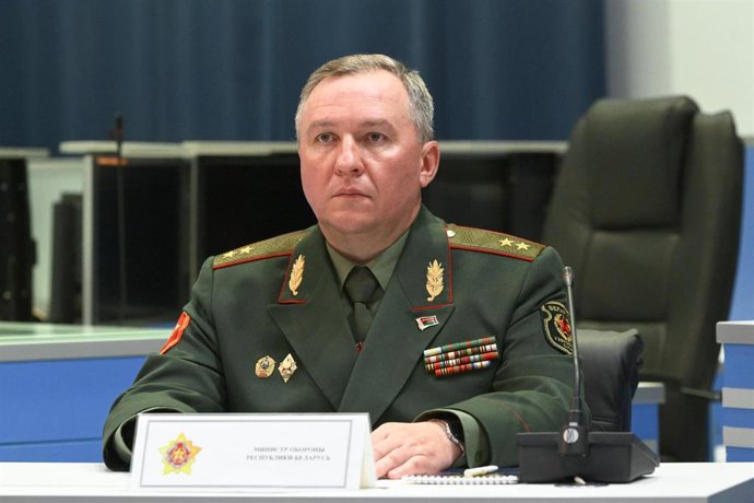 Archivo - Viktor Jrenin, ministro de Defensa de Bielorrusia