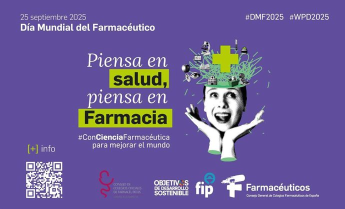 Cartel del Día Mundial del Farmacéutico 2025.
