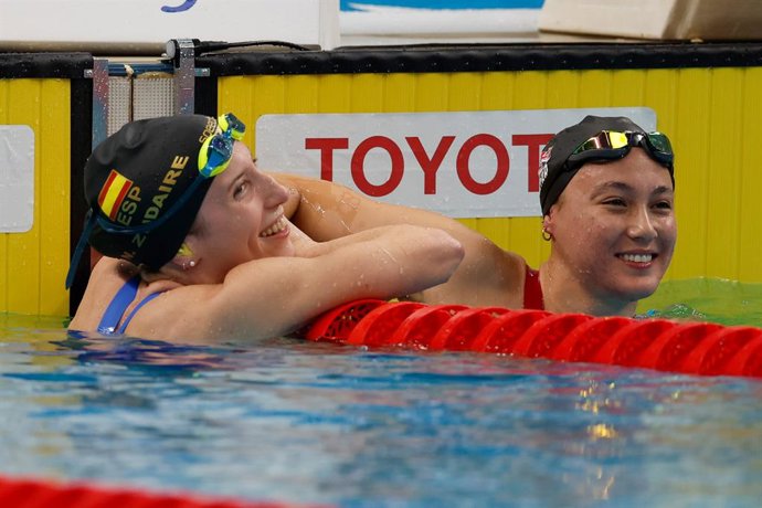 Nahia Zudaire celebra su bronce en los 400 libres S8 de los Mundiales de Singapur 2025