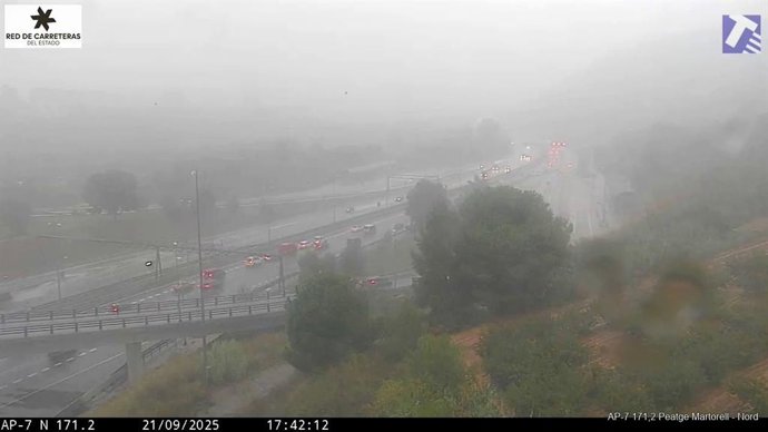 Visibilidad reducida en la AP-7