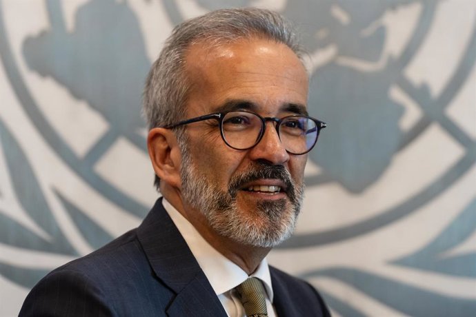 Archivo - July 28, 2025, Bronx, New York, USA: Secretary-General Antonio Guterres meets with Paulo Rangel Minister of State and Foreign Affairs of Portugal at UN Headquarters in New York, NY on July 28, 2025