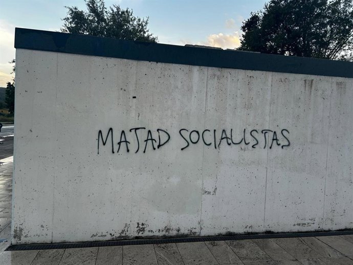 El PSPV denuncia una pintada en Ontinyent con la frase: "Matad socialistas"