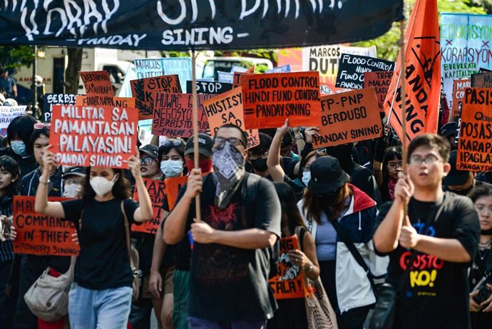 Protestas en la capital de Filipinas, Manila, contra la corrupción en las instituciones públicas