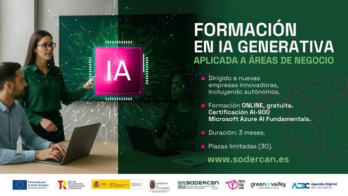 Sodercan lanza un programa de formación en Inteligencia Artificial aplicada a áreas de negocio