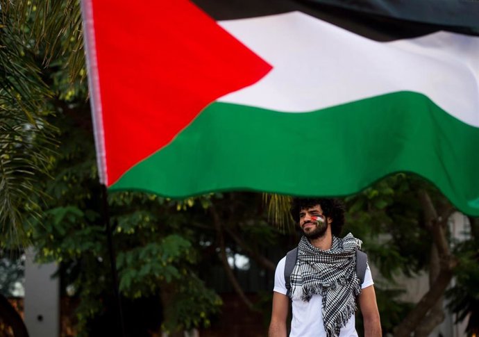 Una protesta propalestina en España 