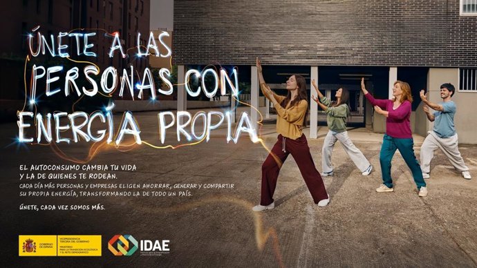 El IDAE lanza la campaña “Personas con energía propia” para resaltar los beneficios individuales y colectivos del autoconsumo