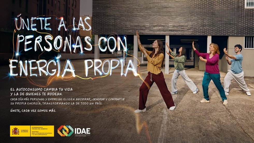 El IDAE lanza la campaña Personas con energía propia para resaltar los beneficios individuales y colectivos del autoconsumo