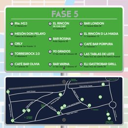 Cartel de la quinta fase del IV Concurso de Tapas por Barrios Ciudad de Valladolid.