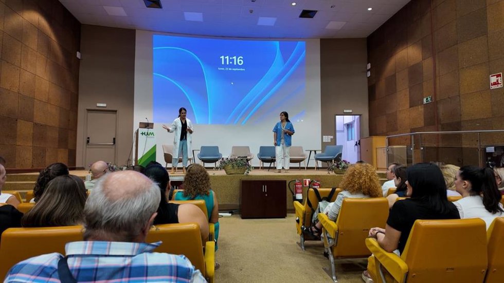 Imagen de la sesión informativa realizada en el Hospital Virgen Macarena de Sevilla con motivo del Día Mundial de la Narcolepsia.