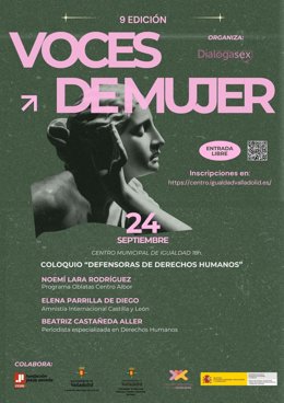 Cartel de la novena edición de Voces de Mujer
