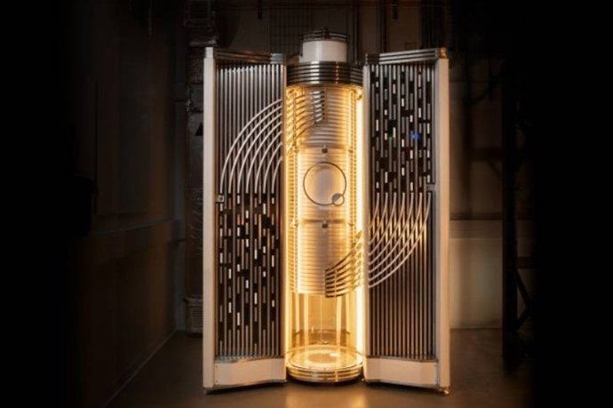 Imagen del nuevo computador cuántico de pila completa fabricado con chips de silicio