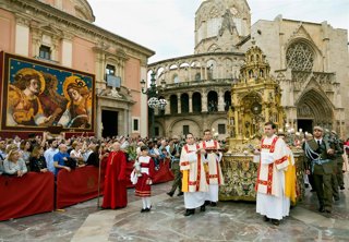 Imagen de la celebración de la fiesta del Corpus Christi de València.