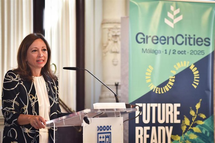La delegada del Gobierno de la Junta de Andalucía en Málaga, Patricia Navarro, ha participado en la presentación de la próxima cita de Greencities, Urban Intelligence & Smart Mobility