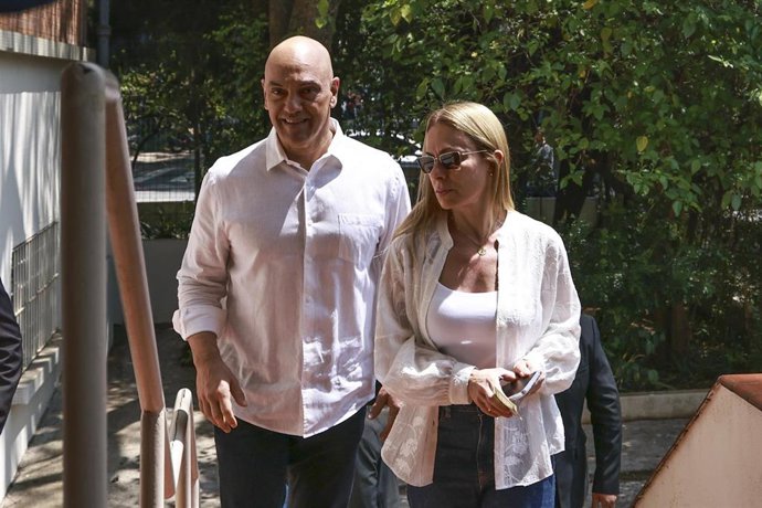 Archivo - El juez del Tribunal Supremo de Brasil, Alexandre de Moraes y su esposa, la abogada Viviane Barci de Moraes.