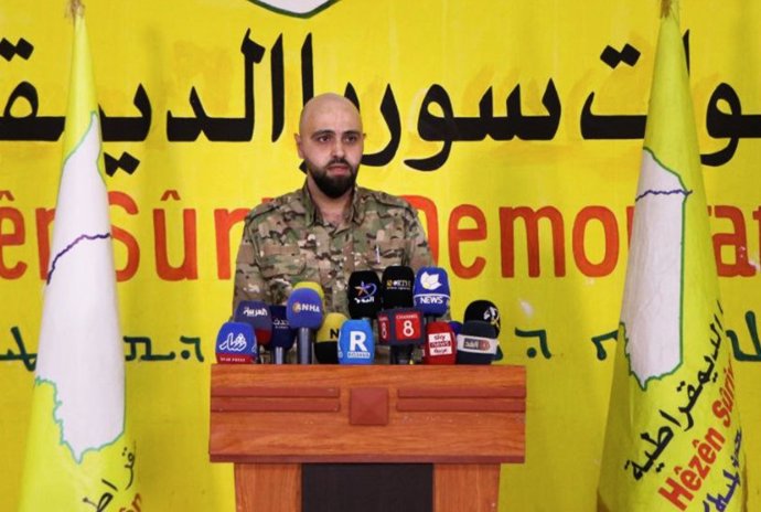 El portavoz de las Fuerzas Democráticas Sirias (FDS) Abyar Daud