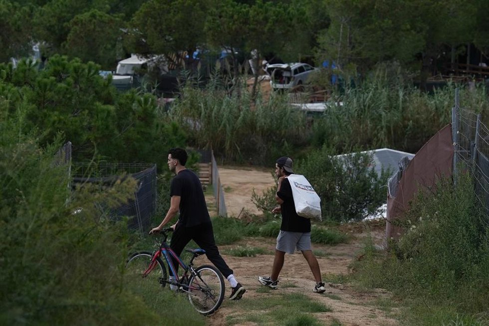El campamento ilegal de Mataró (Barcelona).