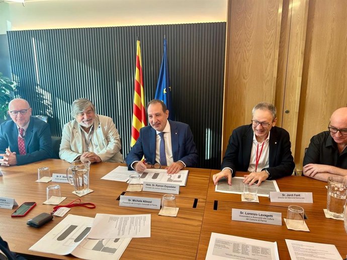 Reunió del conseller de Justícia i Qualitat Democràtica, Ramon Espadaler, amb representants de l'Ajuntament de Parma (Itàlia)