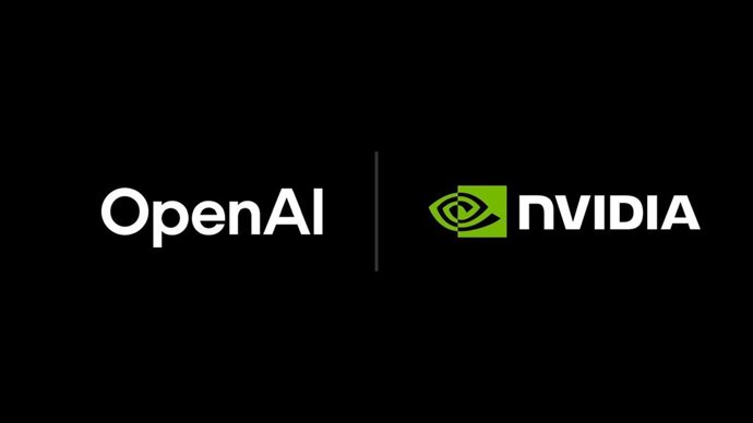 Logos de OpenAI y Nvidia.