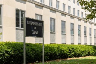 WASHINGTON, July 11, 2025  -- Photo taken on July 11, 2025 shows the U.S. Department of State building in Washington, D.C., the United States. The U.S. Department of State has begun firing more than 1,300 people as part of a dramatic overhaul of the agenc