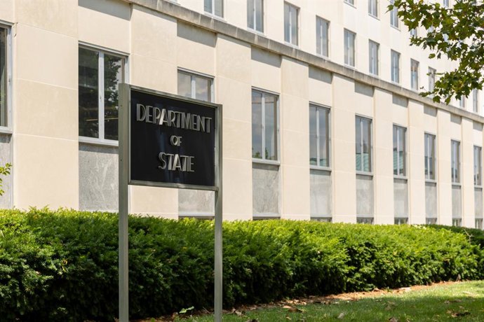 WASHINGTON, July 11, 2025  -- Photo taken on July 11, 2025 shows the U.S. Department of State building in Washington, D.C., the United States. The U.S. Department of State has begun firing more than 1,300 people as part of a dramatic overhaul of the agenc