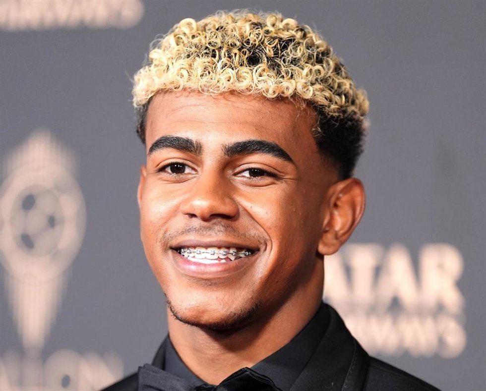 Spanish footballer Lamine Yamal arrives at the Ballon d'Or awards ceremony 2025, at the Theatre du Chatelet in Paris