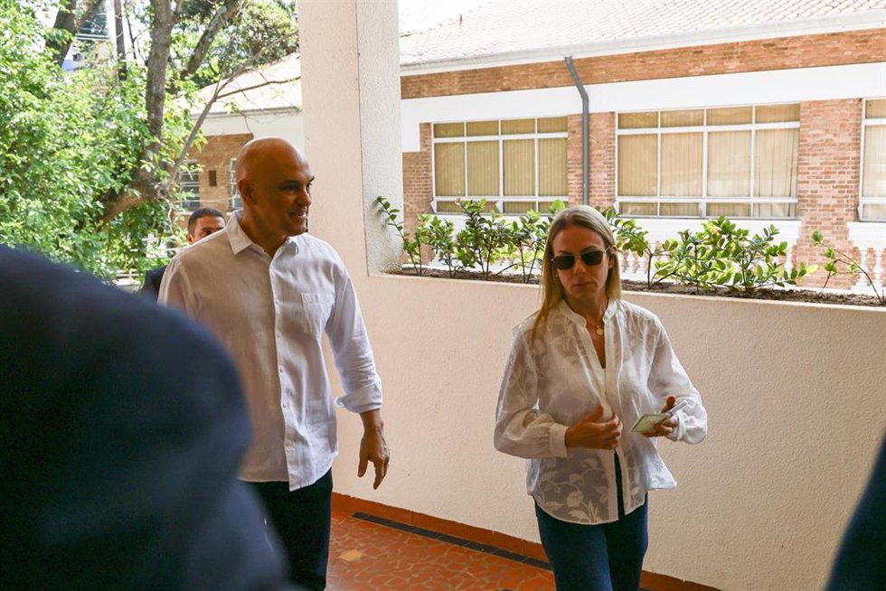 Archivo - El juez del Tribunal Supremo de Brasil, Alexandre de Moraes y su esposa, la abogada Viviane Barci de Moraes