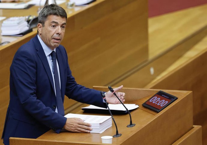 El president de la Generalitat, Carlos Mazón, en el Debate de Política General