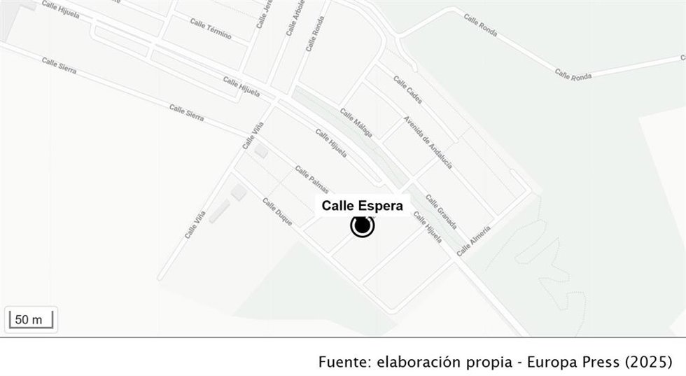 Calle de Estella del Marqués donde se ha producido la deflagración de gas, afectando a varias viviendas