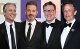 Foto: Colbert, Stewart y Meyers celebran el regreso de Jimmy Kimmel cargando contra Trump: "Se acabó la pesadilla"
