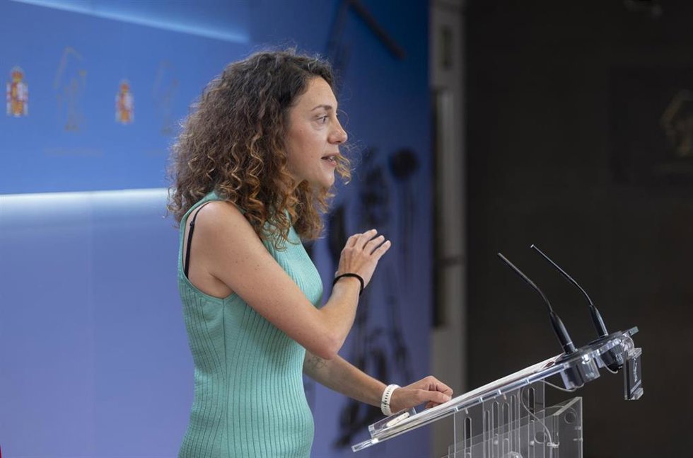 La diputada de Sumar en el Congreso Aina Vidal durante una rueda de prensa posterior a la Junta de Portavoces,  a 2 de septiembre de 2025, en Madrid (España).