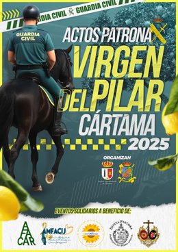 Cartel anunciador de los eventos organizados por la Guardia Civil en Cártama.
