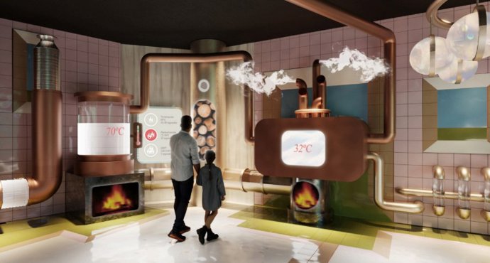 Una de las salas del Museo del Queso Baquero