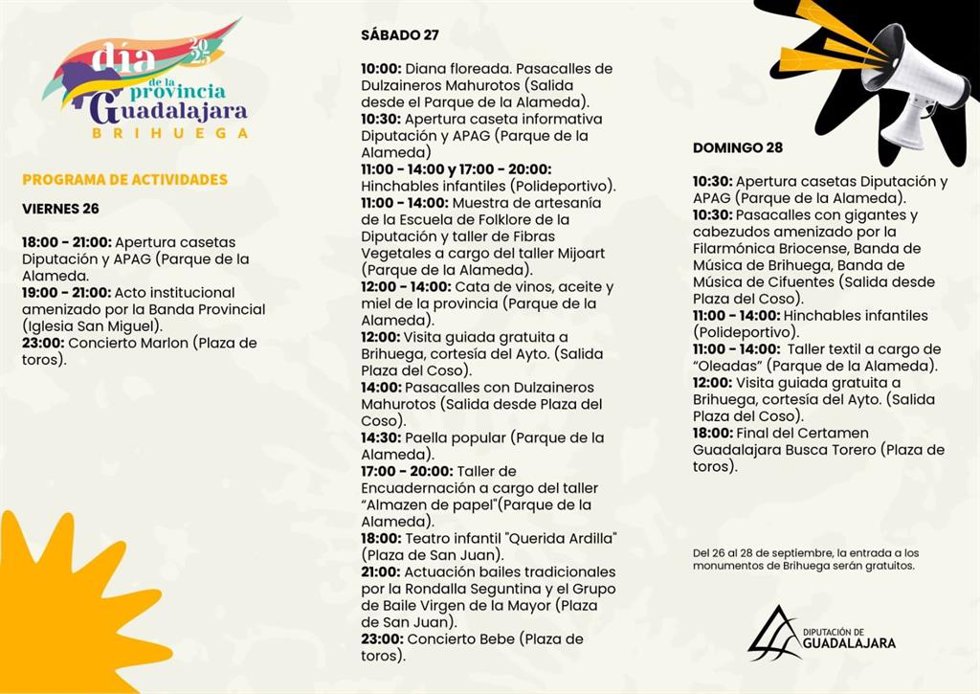 Cartel del Día de la Provincia de Guadalajara.