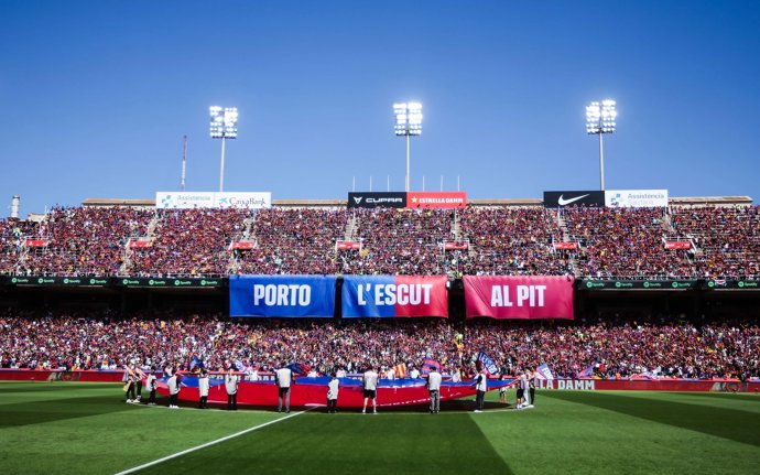 El Estadi Olímpic Lluís Companys (Barcelona) antes de un partido del FC Barcelona en LaLiga EA Sports 2024/25