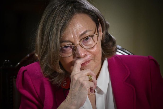 Archivo - La presidenta del Observatorio contra la Violencia Doméstica y de Género del CGPJ, Esther Erice, durante una entrevista para Europa Press, en la sede del Consejo General del Poder Judicial (CGPJ), a 20 de diciembre de 2024, en Madrid (España). E