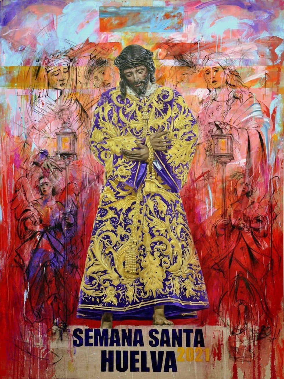 Cartel de la Semana Santa de Huelva pintado por Cas