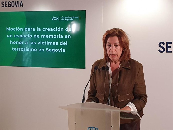 La portavoz de VOX Segovia en el Ayuntamiento, Esther Núñez.