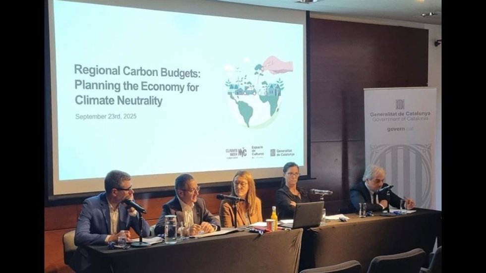 La sesión 'Pressupostos de Carboni Regionals: Planificant l'Economia per a la Neutralitat Climtica', coorganizada por la Generalitat y la Universidad de Nueva York