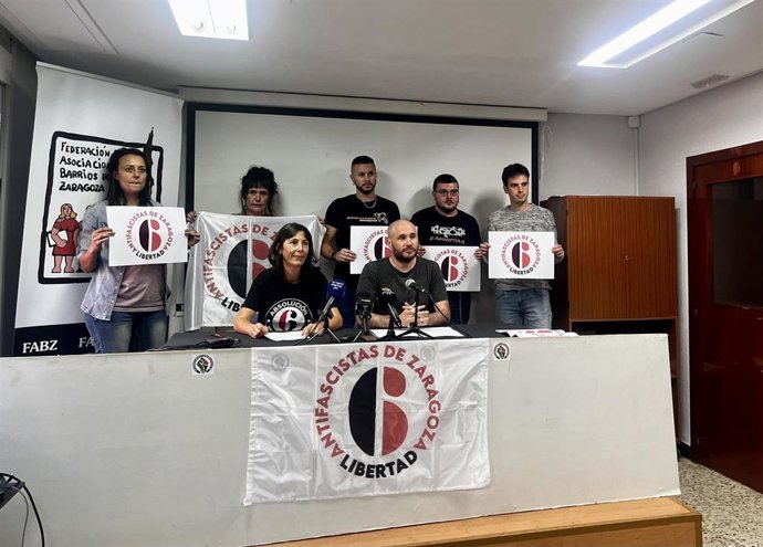 Rueda de prensa de la plataforma 'Libertad 6 de Zaragoza', tras conocerse los dos indultos.
